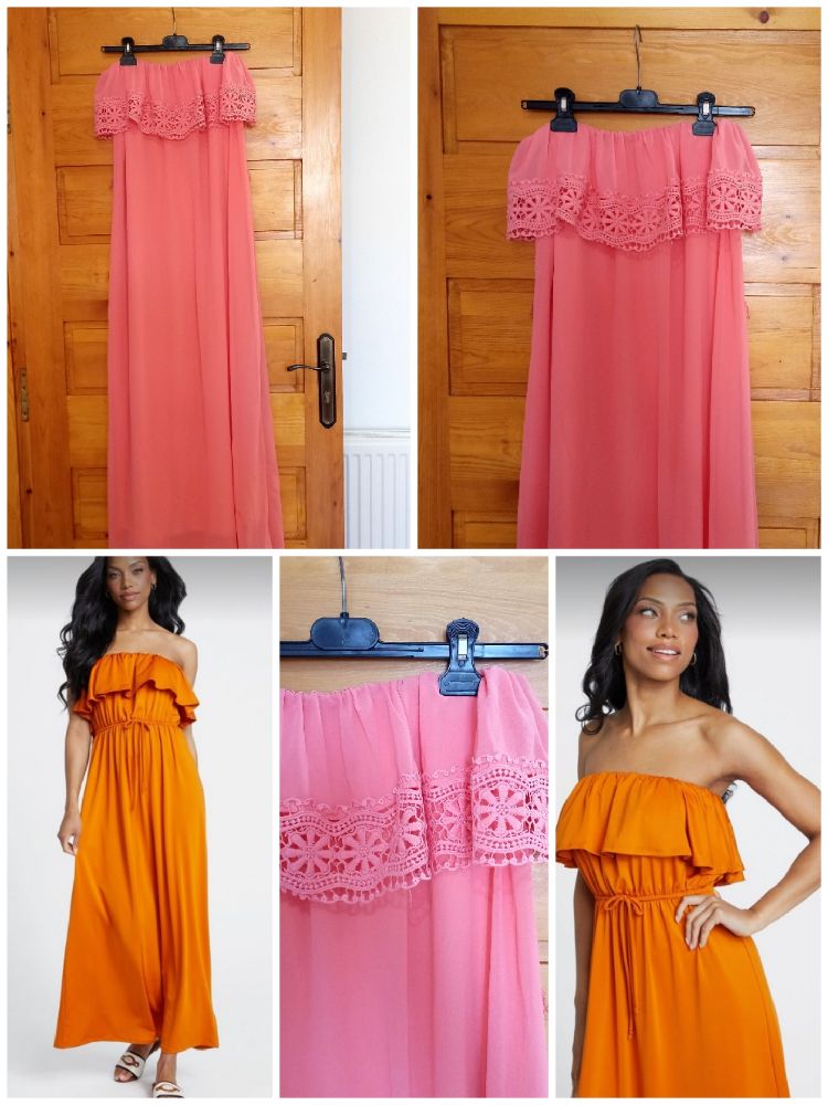 Robe longue avec volant