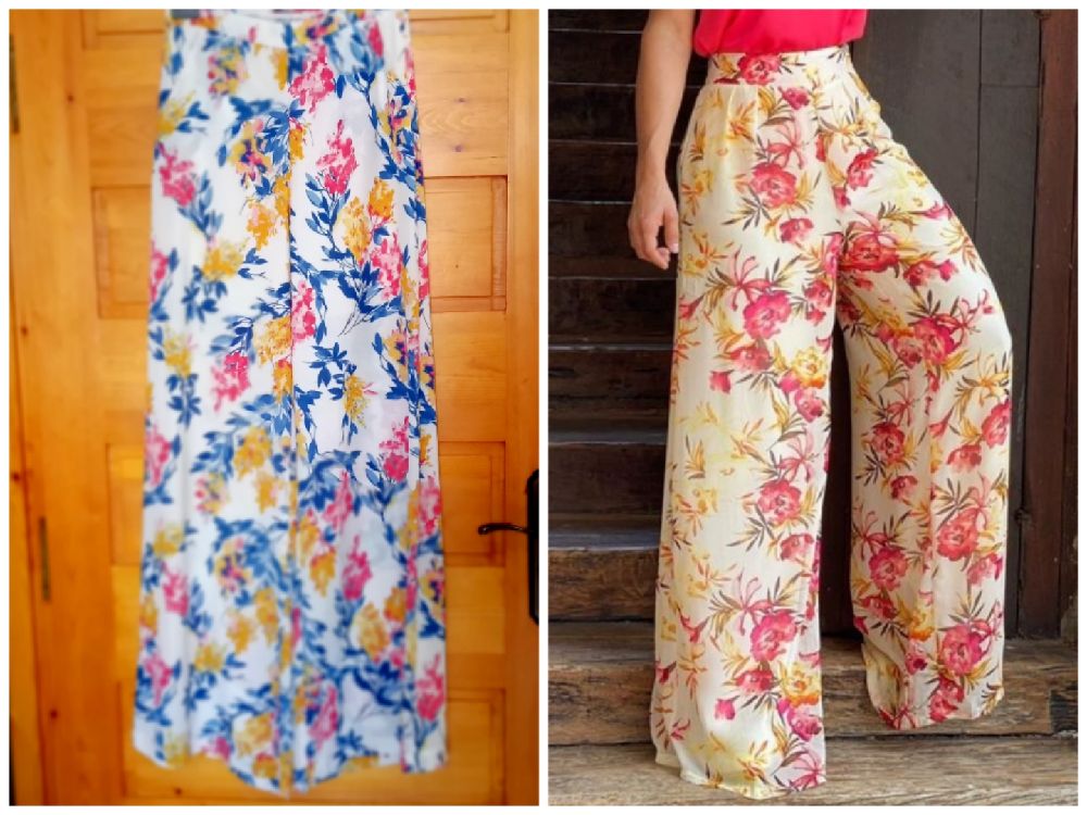 Très joli pantalon large imprimé fleural