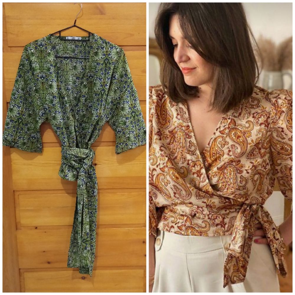Blouse cache coeur à imprimé mango