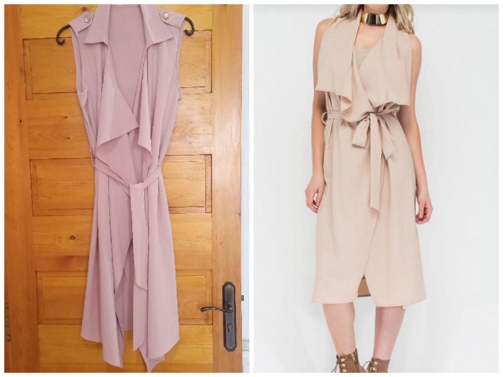 Robe manteau sans manche