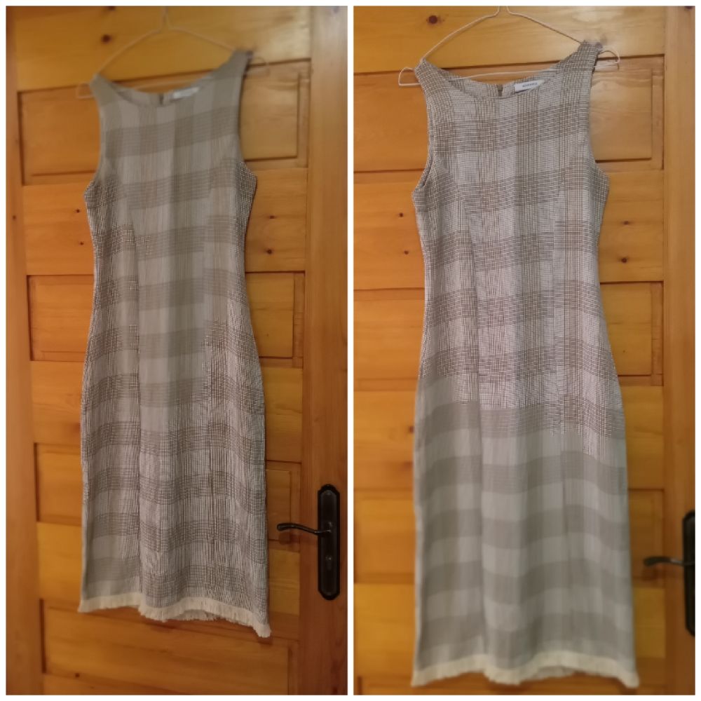Robe mi longue a petit carreaux 