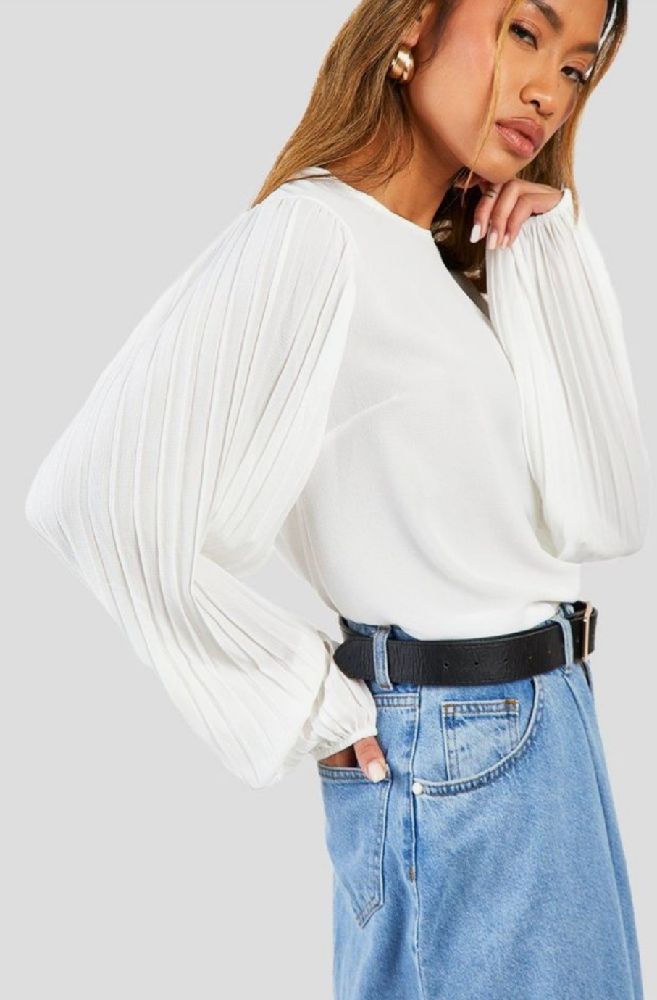 Blouse manche plissée zara