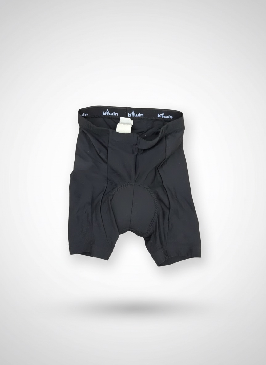 Cuissard de cyclisme noir est de la marque B'Twin, Taille 8 ans pour enfants