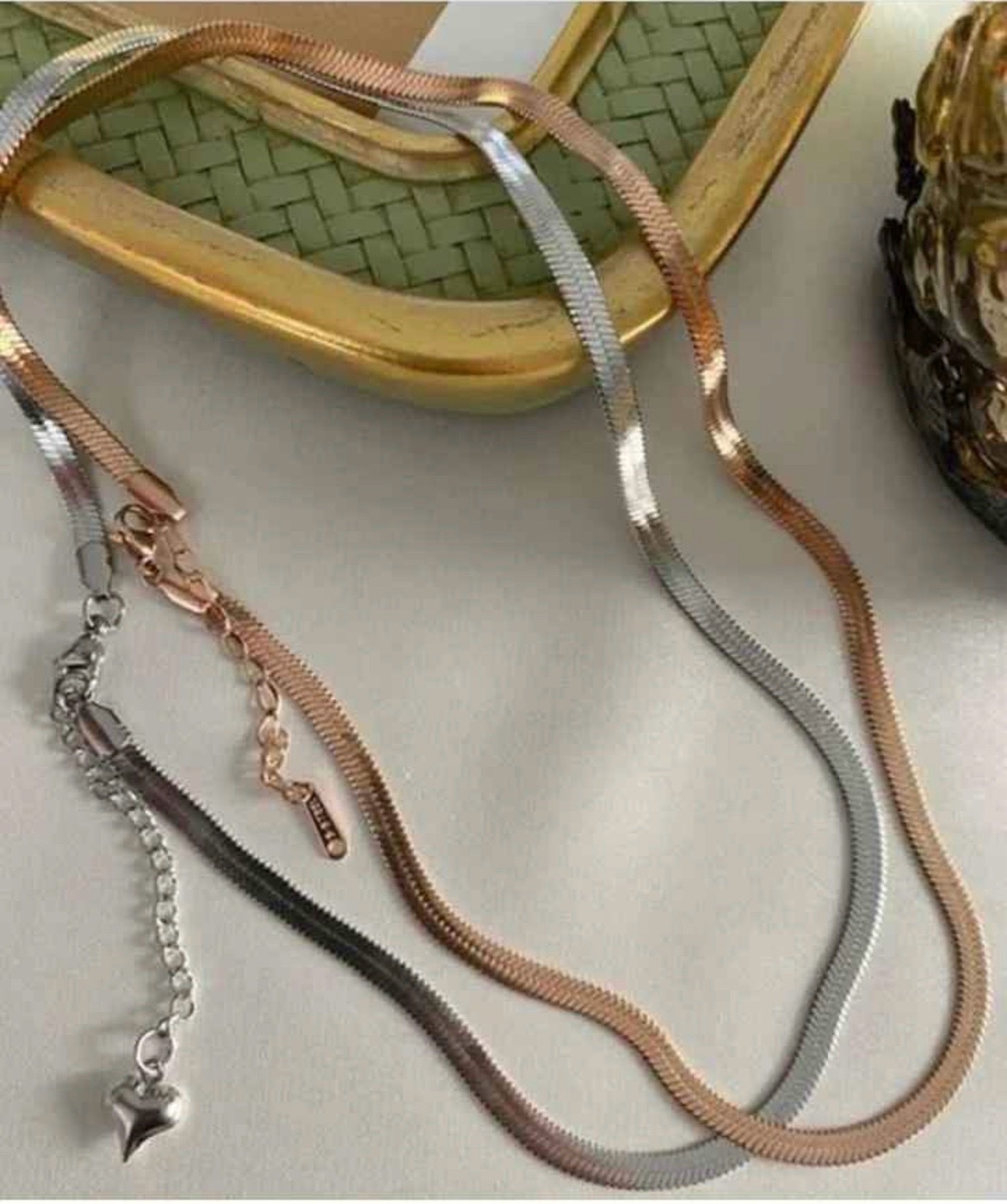 Collier argent serpent 