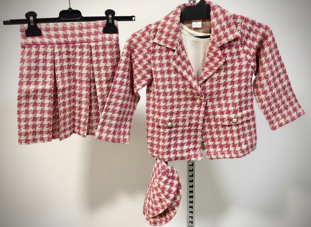 Ensemble fille rose et blanc de 3 ans  et  5 ans les 2 tailles sont disponible 