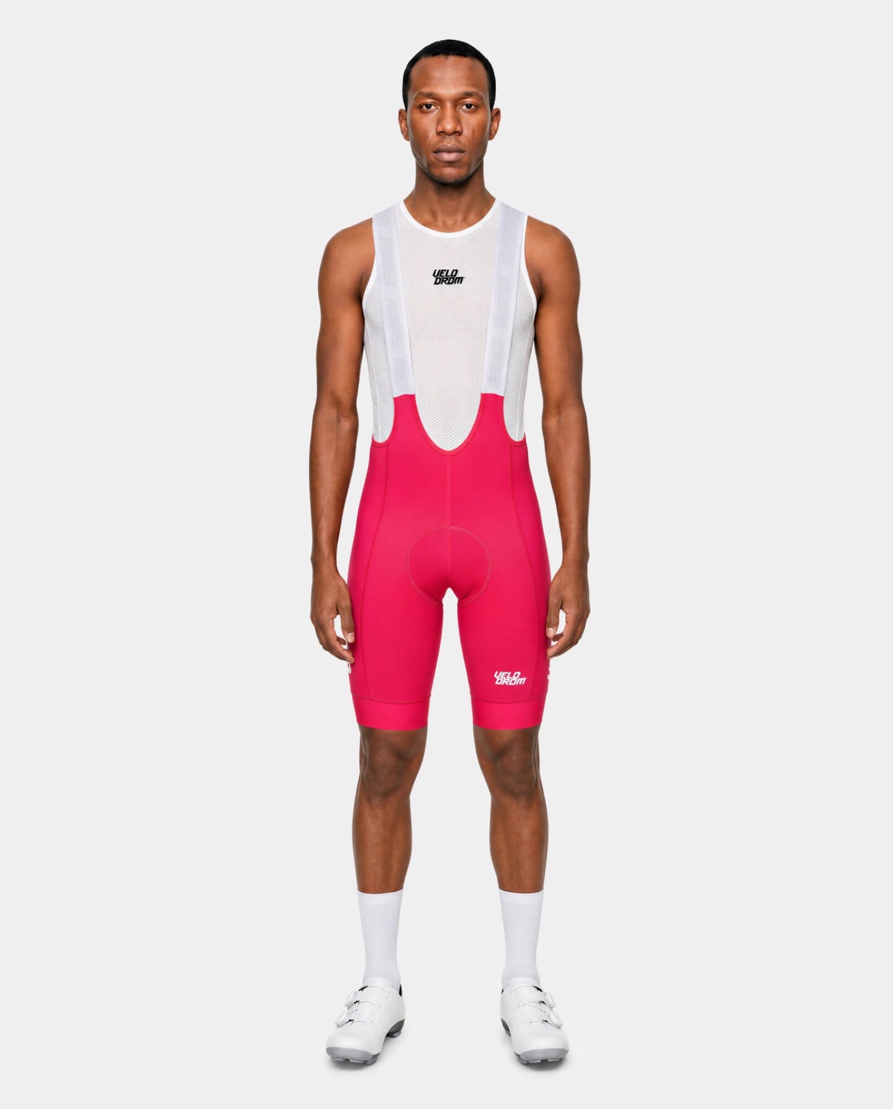 Cuissard de cyclisme rouge et blanc marqué par le logo IRC Industrie Riunite del Caffè , taille XL