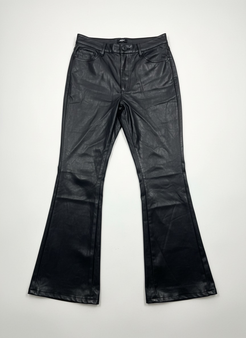 Pantalon flair cuir