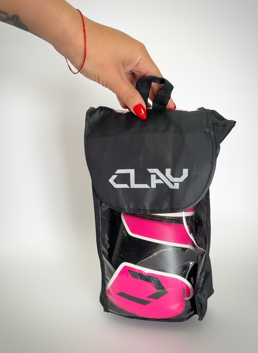 Gants de boxe pour filles rose et noir 