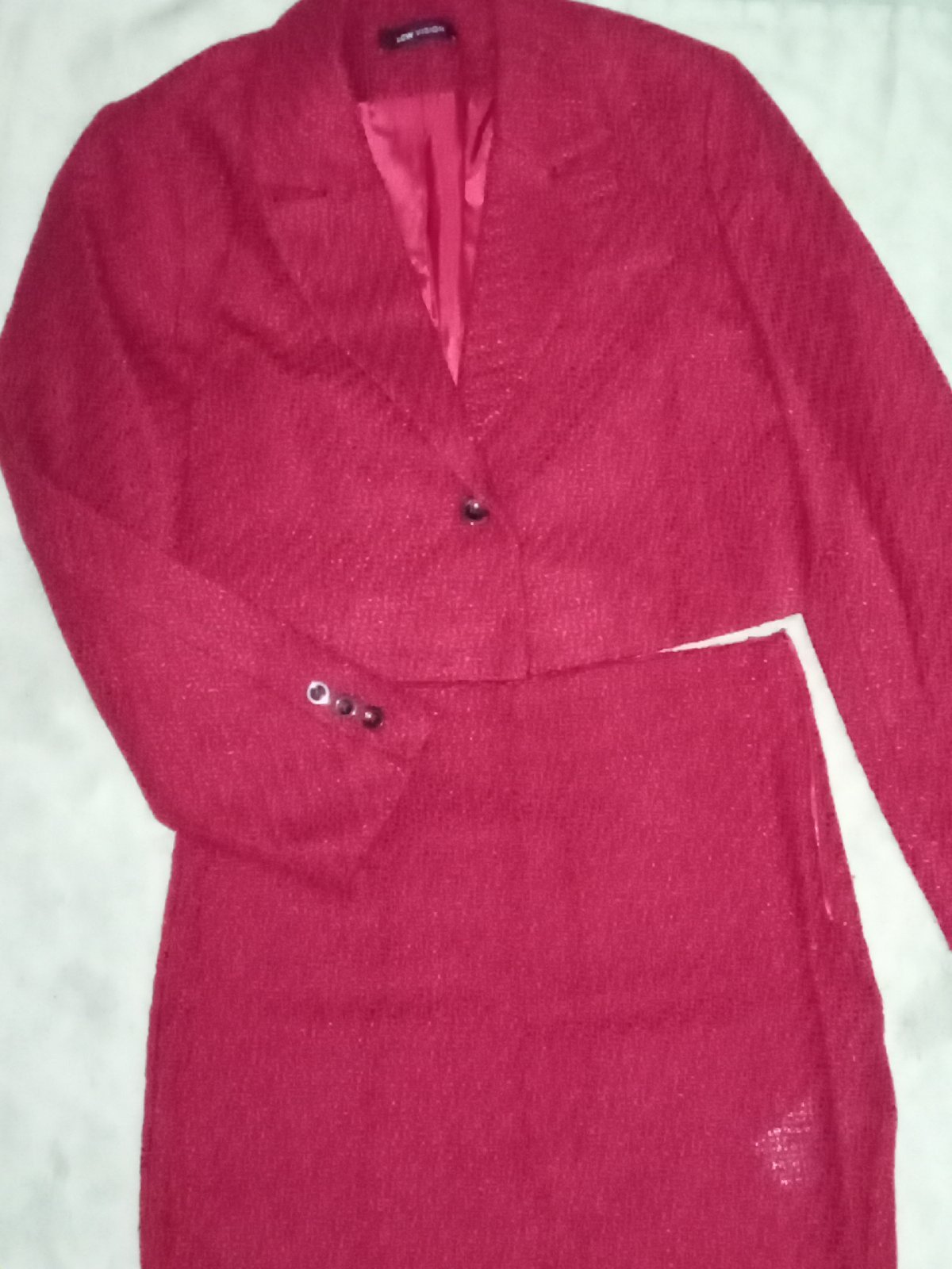 Tailleur chic rouge 