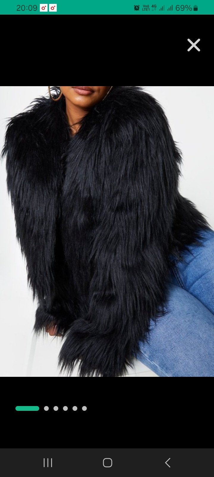 Fourrure noir veste 