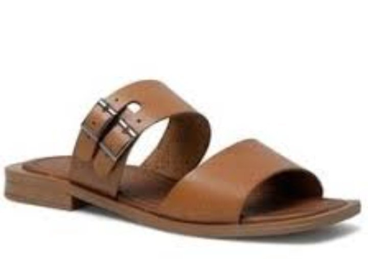 Mules plates femme cuir 