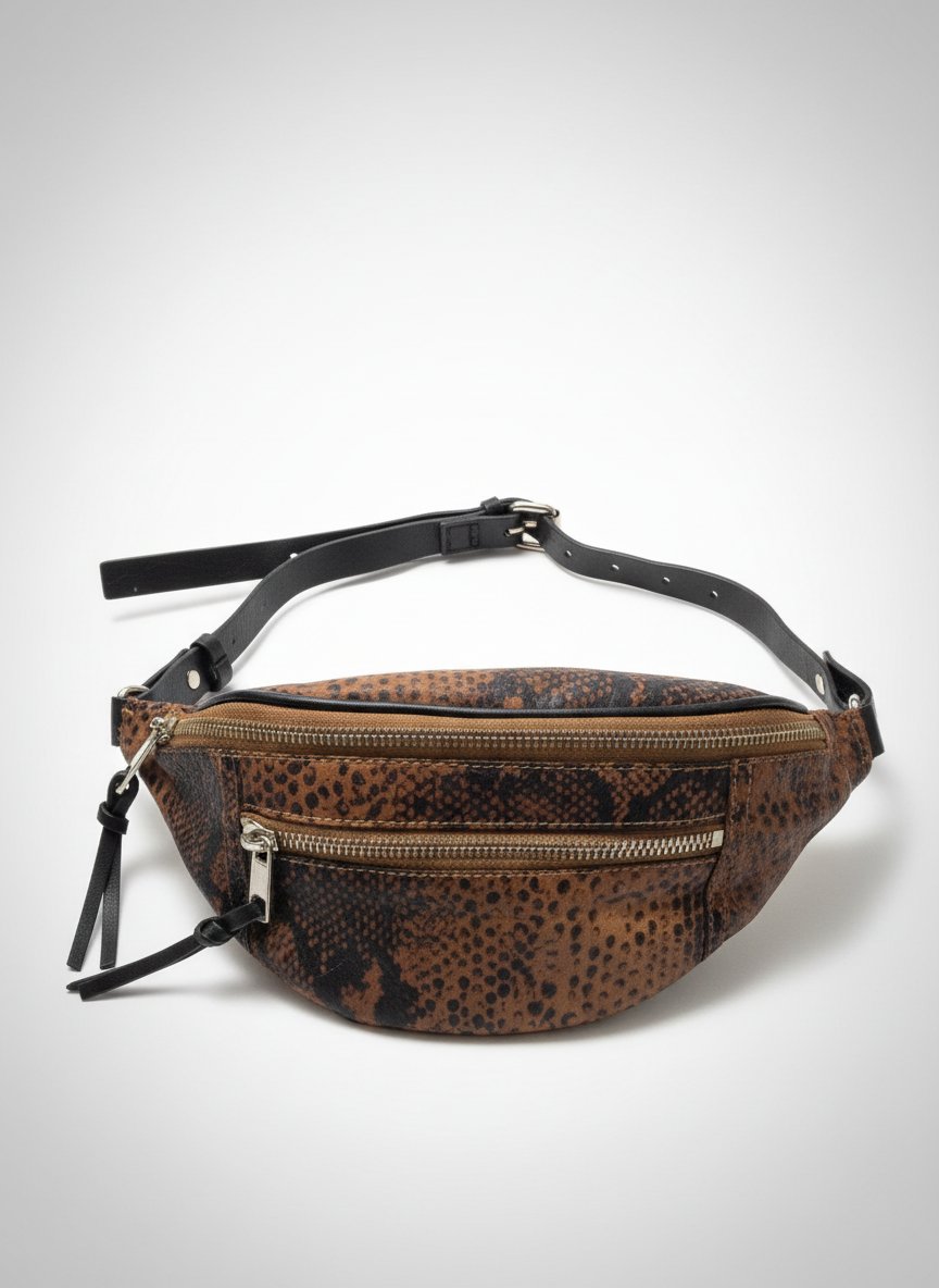Only sac banane effet serpent unisex