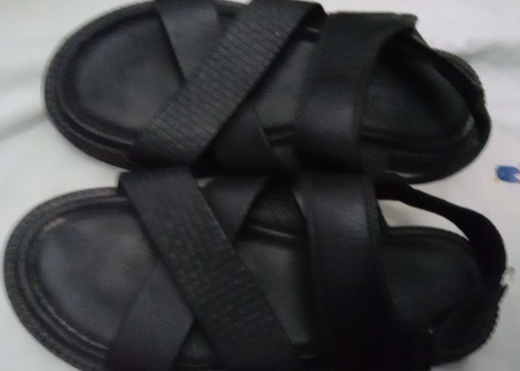 Sandales noir cuir 
