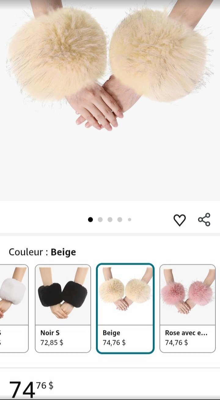 Manchette vrai fourrure 