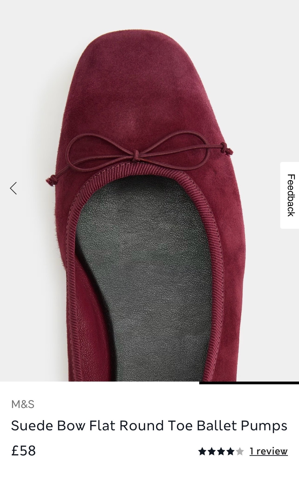 Escarpins de ballet à bout rond en daim