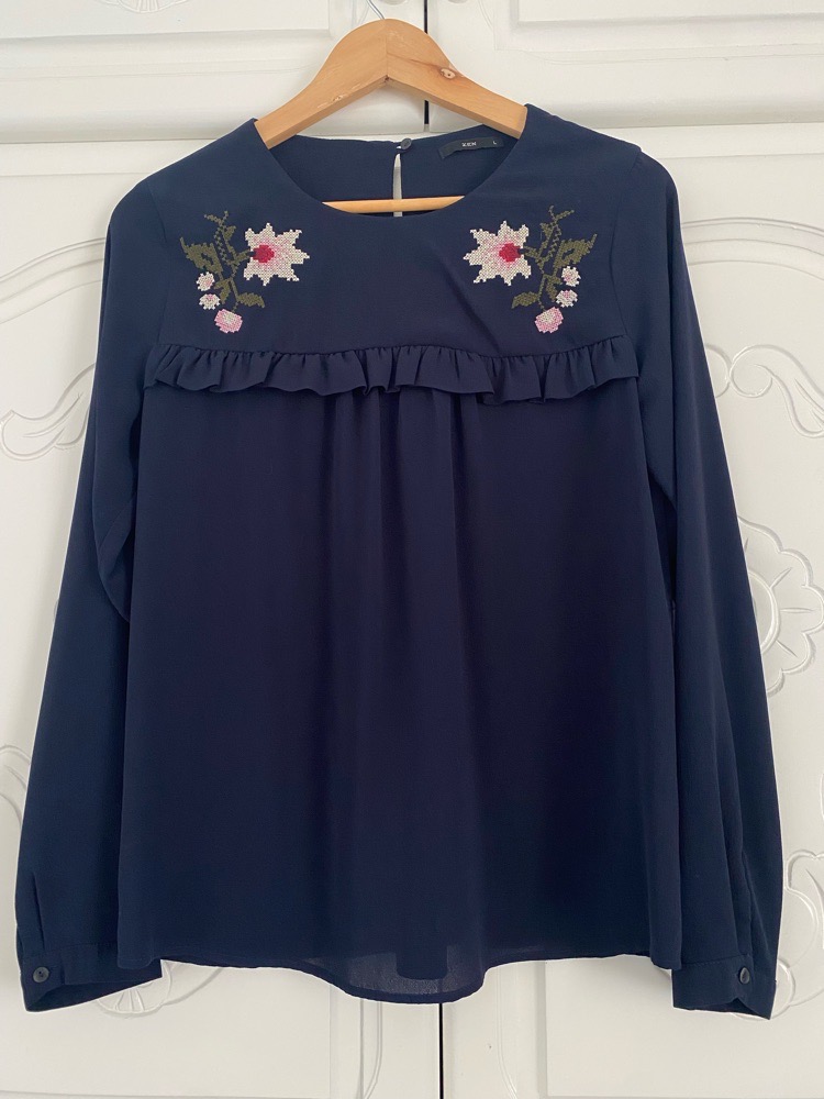 chemise Zen bleu marine