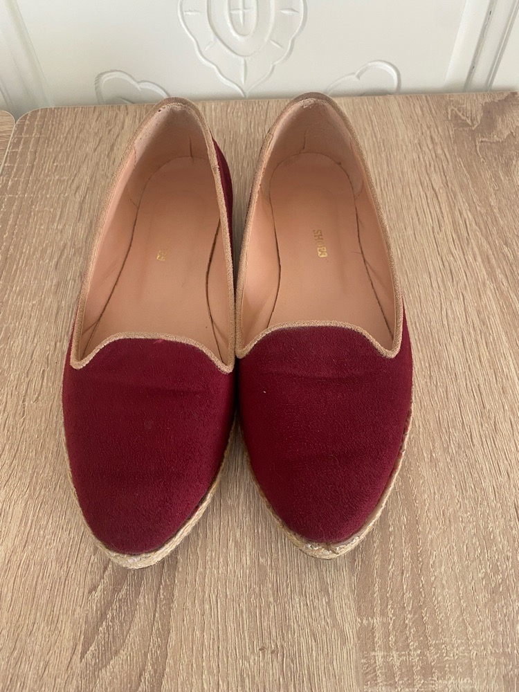 ballerines rouge bordeau 