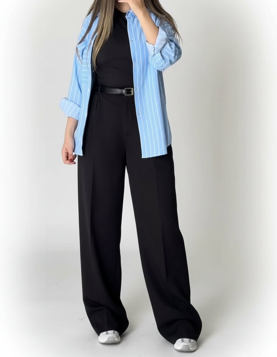 Pantalon large noir 