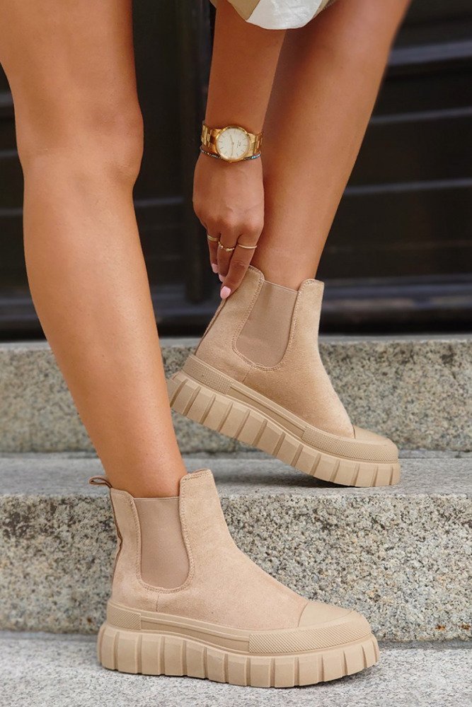 Bottines daim Chelsea pour femme