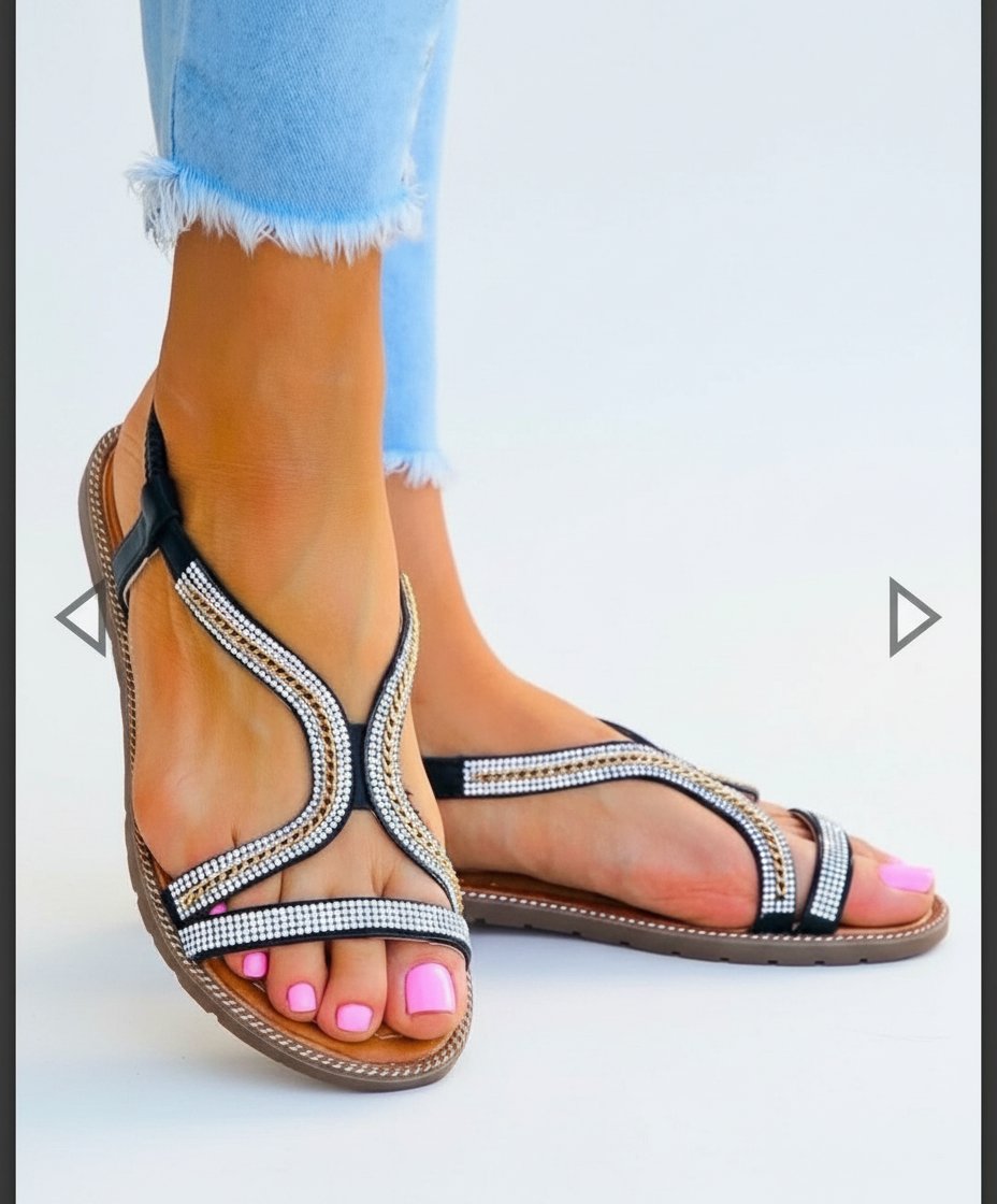 Sandales Plates a strass 