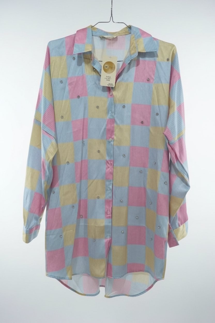 Chemise avec strass 