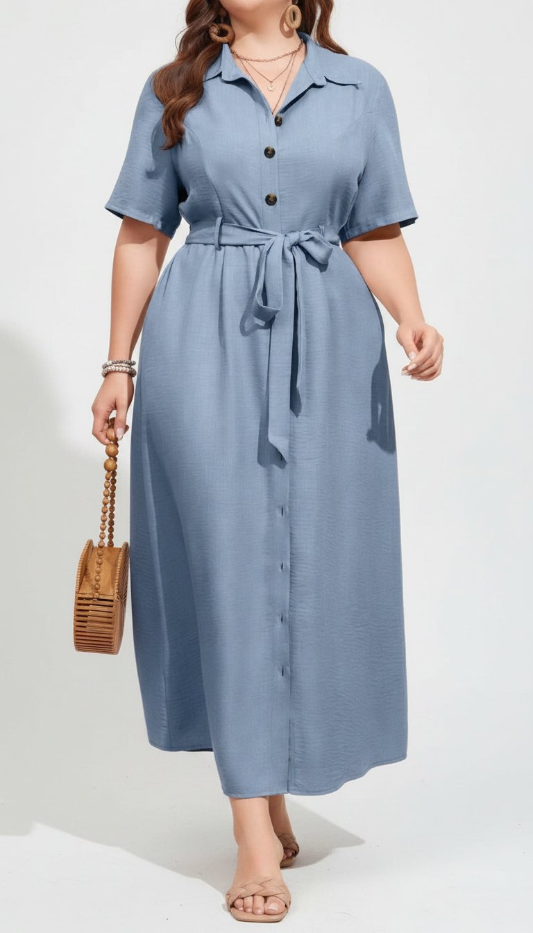 Robe chemise longue