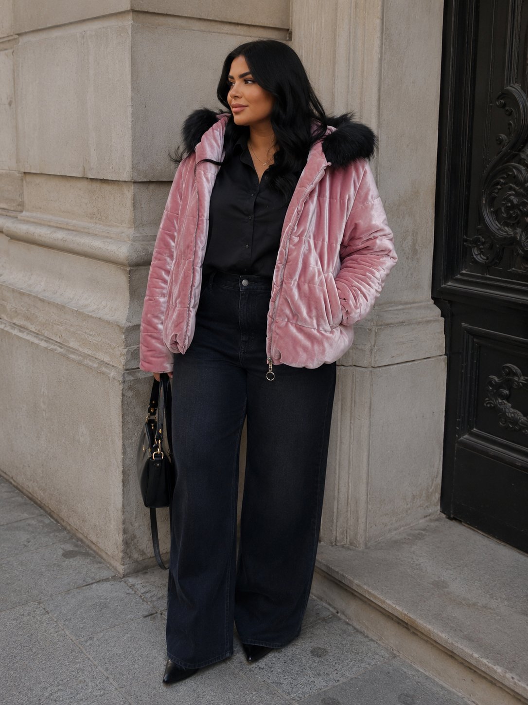 Manteau rose bébé