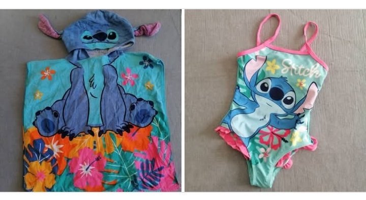 Ensemble de plage fille stitch