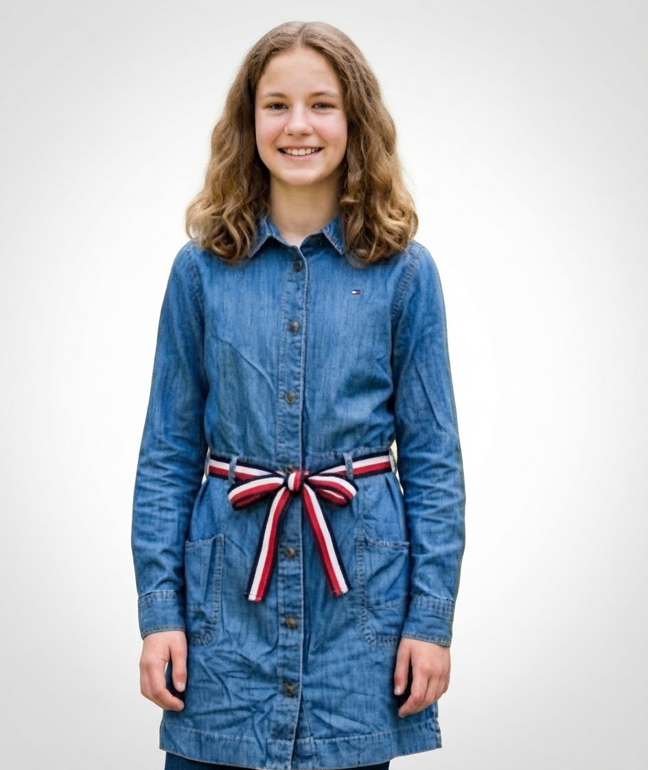 Très belle robe tommy authentique fille 8ans état excll 