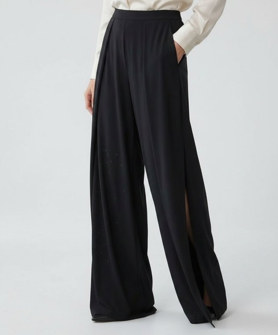 Très beau pantalon large avec fentes des 2 côté femme S etat excll 