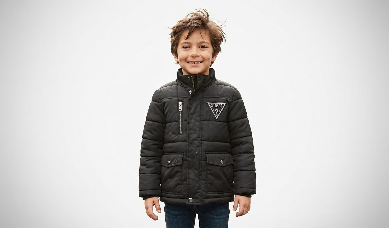 Très beau manteau guess authentique avec capuche garçon S ylbes 13/14 état presq neuf