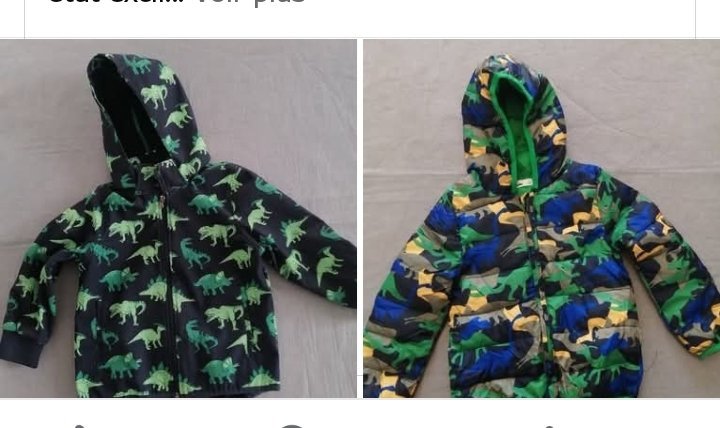 2 vestes garcon 