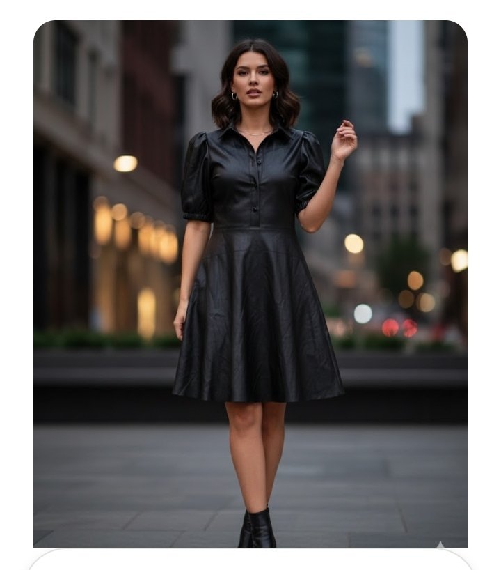 Robe semi cuir zara