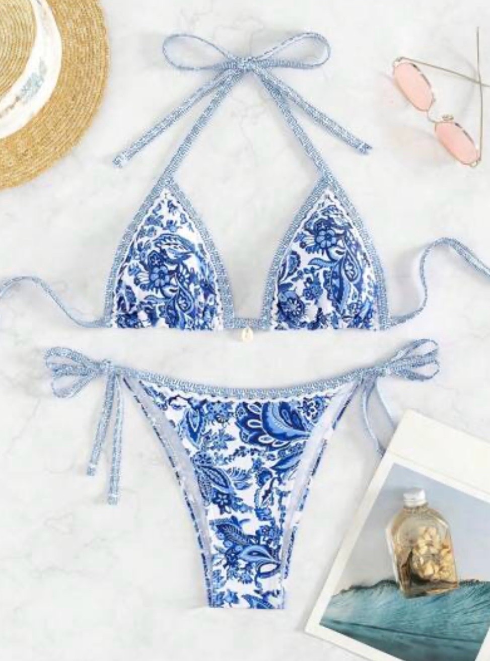 2 pieces bleues