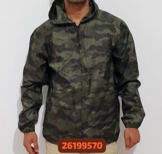 Veste chasse imperméable legere camo verte 100 Decathlon