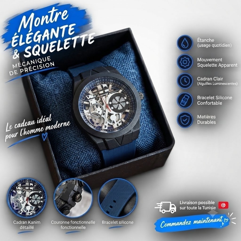 Montre silicone homme 