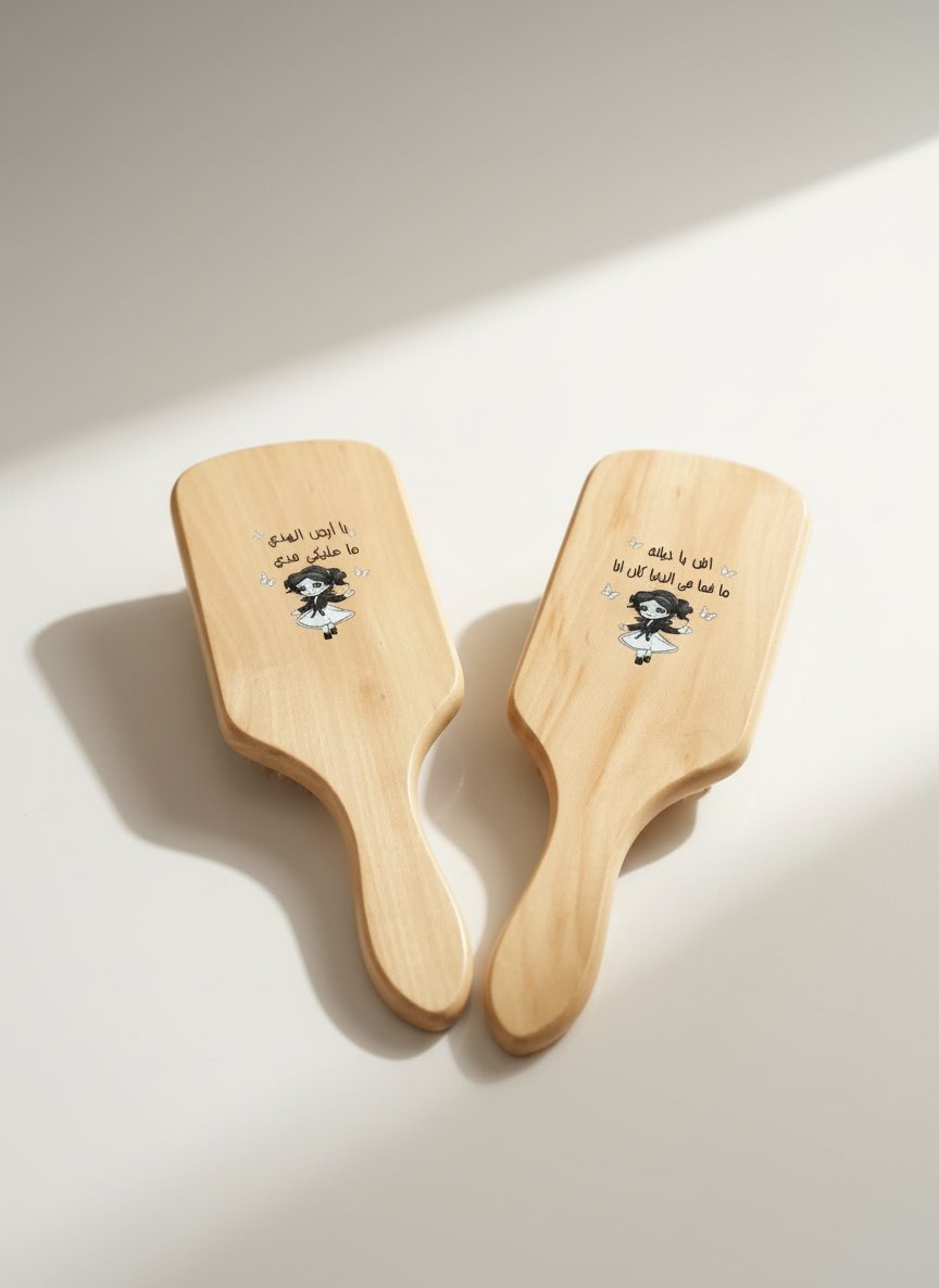 Brosse pneumatique Carrée en bois 
