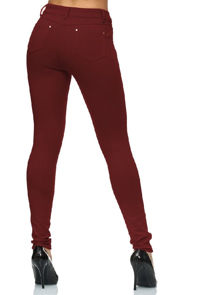 Pontalon legging rouge bordeaux 