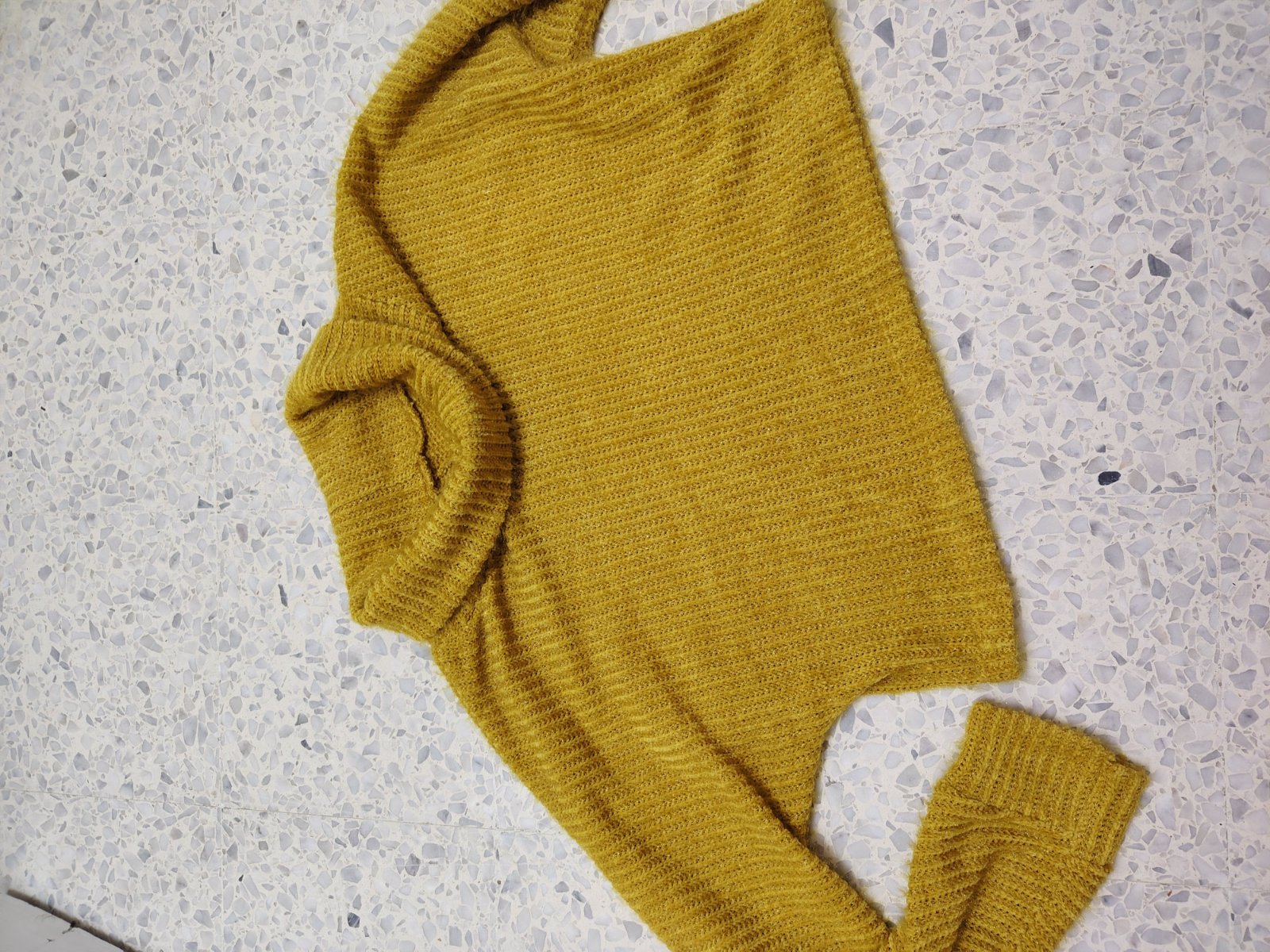 Top oversize moutarde