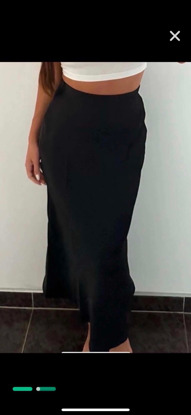Jupe satin midi