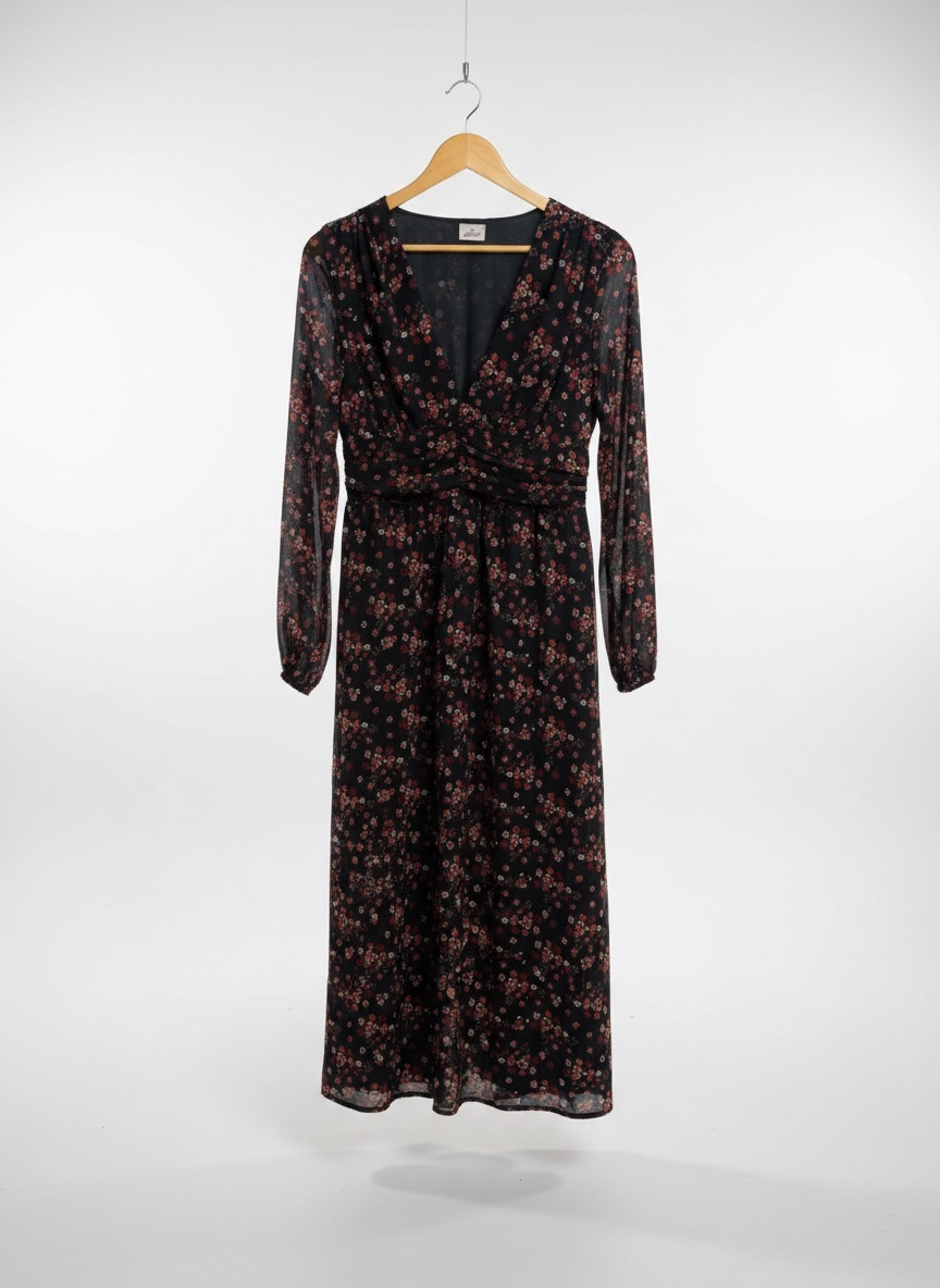 Robe Longue Fleurie Élégante -