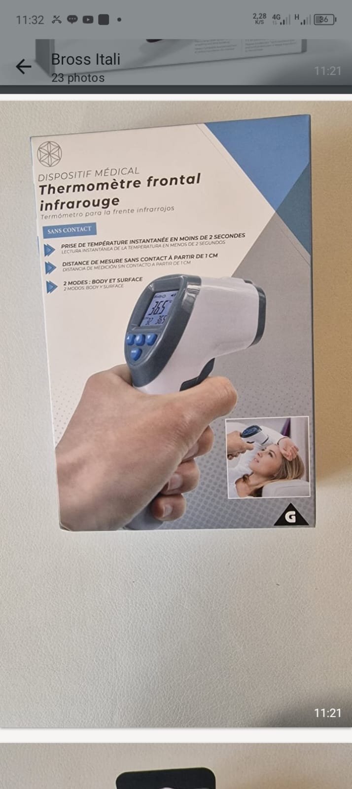 Thermometre infrarouge 