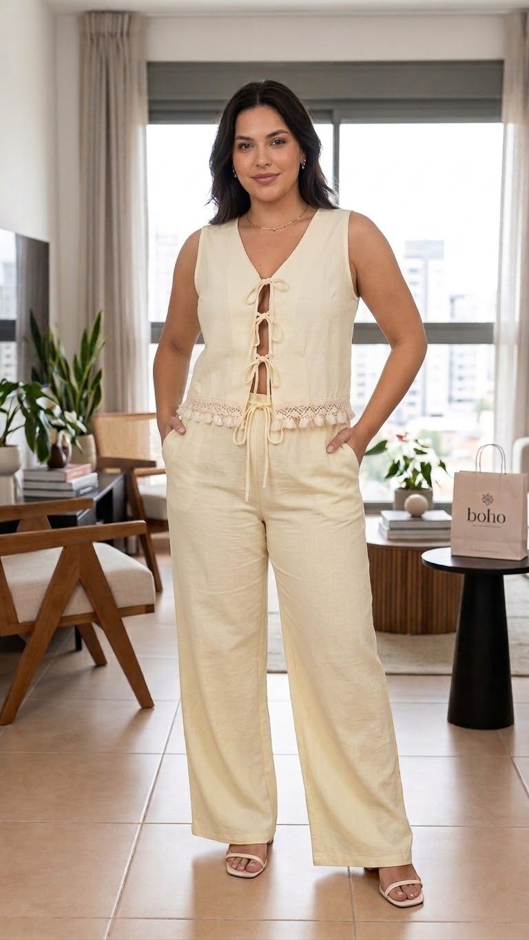 Set trendy blanc vanille 
