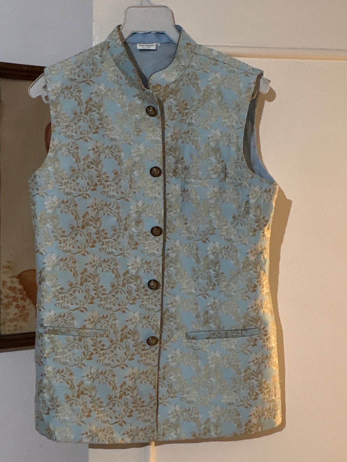 Gilet traditionnel sans manches style Nehru / Sherwani 