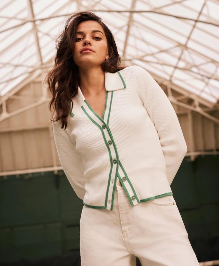 Cardigan Mint Velvet côtelé 💚 porté une seule fois✨✨✨ Importé 100% coton
