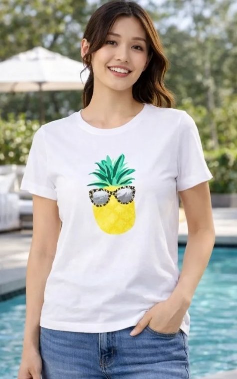 Authentic Kate Spade Pineapple Tee XS 100% Cotton
