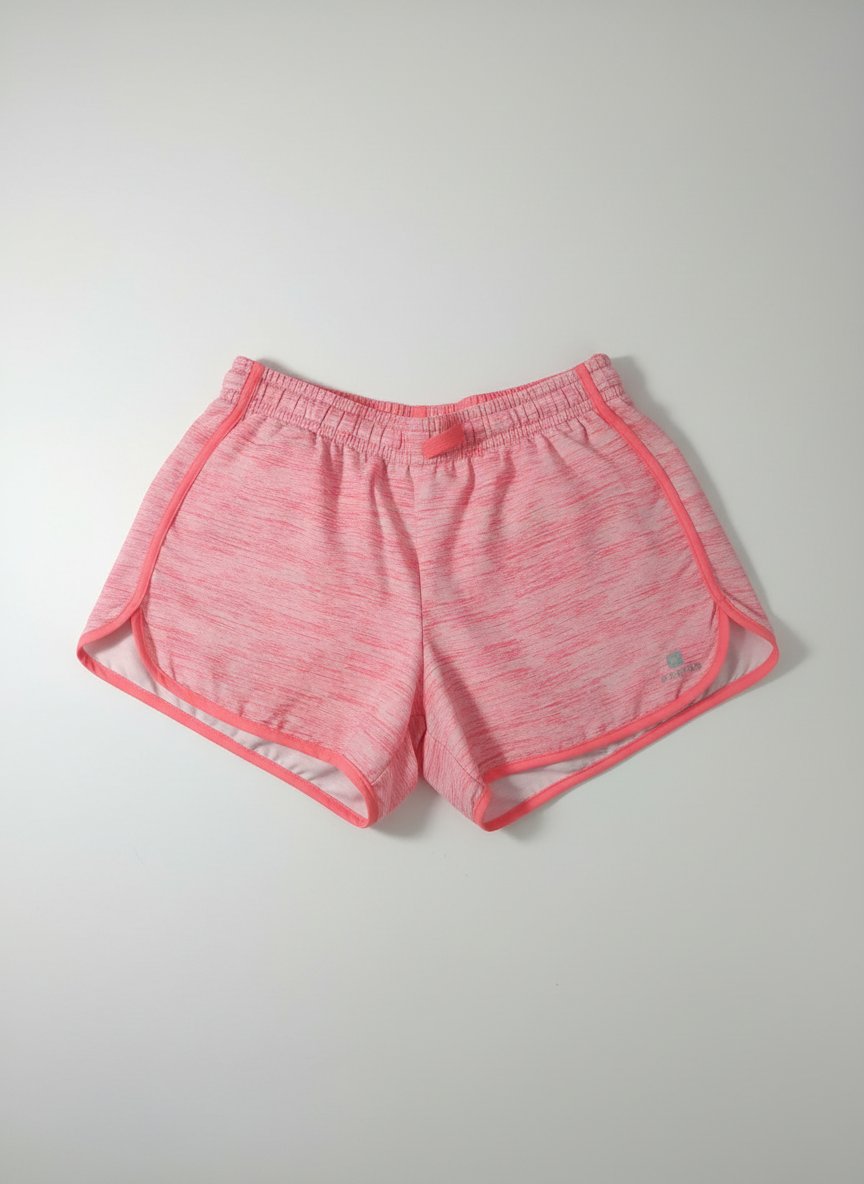 Short de sport rose corail pour une fille 8_9ans