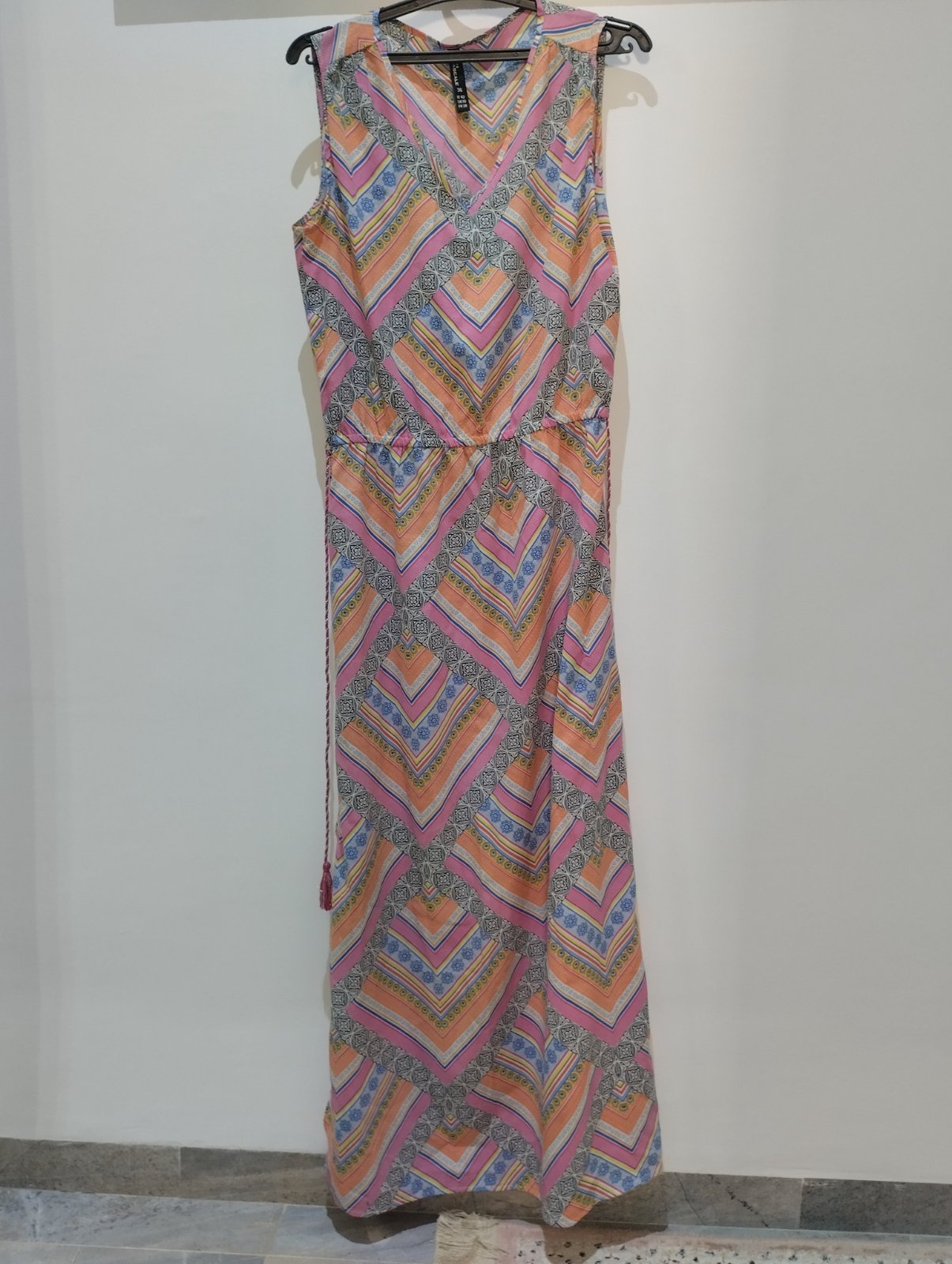 Robe longue estivale Jean Pascale femme avec fente de très belles couleurs 