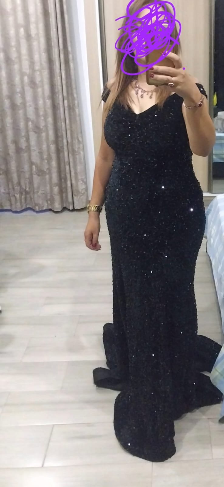 Robe soirée noire avec traîne 🖤🖤🖤