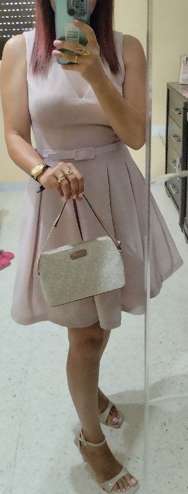FERVENTE 🩷Robe courte soirée en fil d'argent  